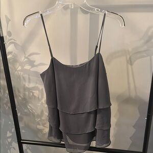 Elegant Gray Layered Women's Top